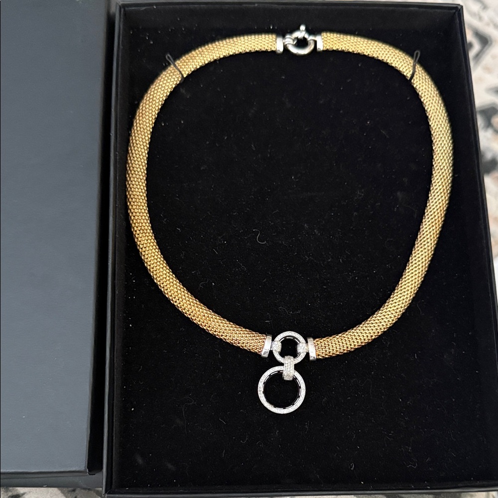 Vintage Gold and Silver Mesh Necklace
